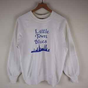 Vintage Little Town Blues Chicago Sweatshirt 80s 90s Unisex Large 22x24.5